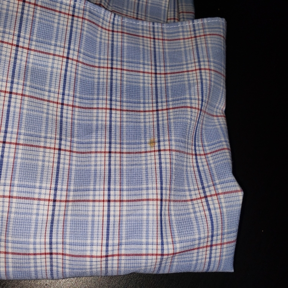 CT452 Jos A Bank Traveller Blue Striped Short Sleeve Shirt L - Picture 4 of 4